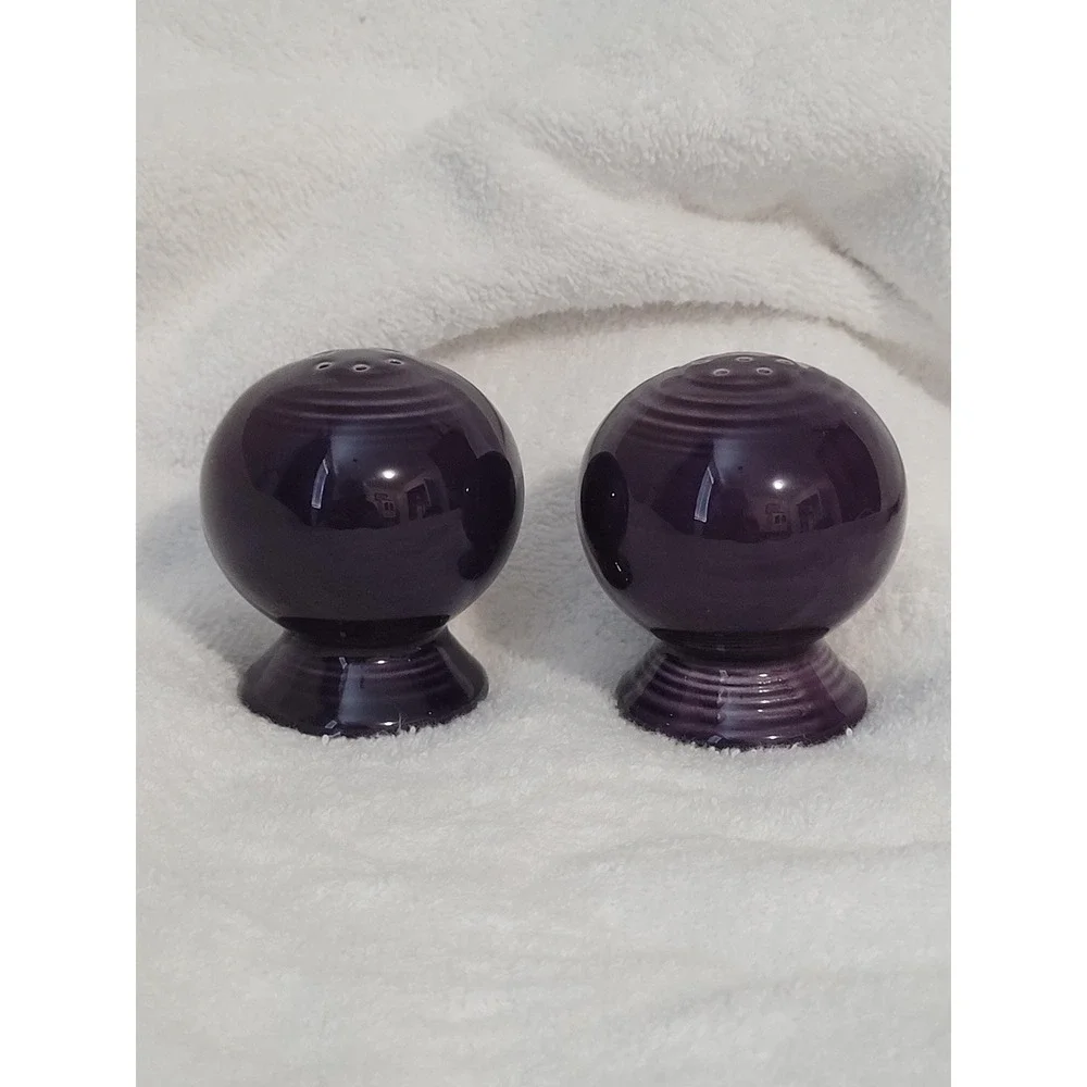 Ceramic Salt and Pepper Shakers Fiesta Dinnerware by Homer Laughlin Plum Color